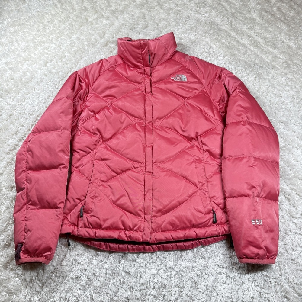 North Face Jacket Womens S Red 550 Goose Down Insulated Puffer Winter Coat Edgy